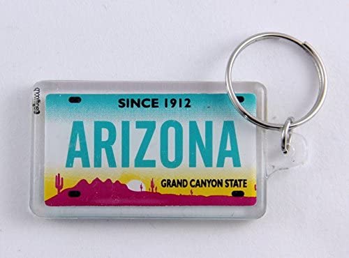 Colorado State License Plate Acrylic Rectangular Souvenir Keychain 2.25/" X 1.25/"